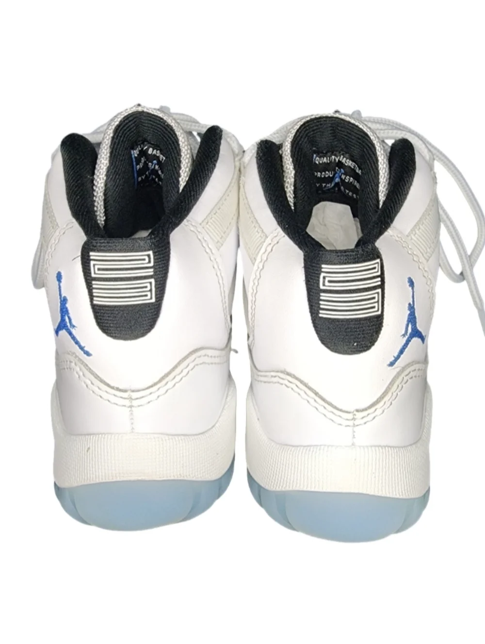 Nike Kids White and Light Blue High-Top Sneakers